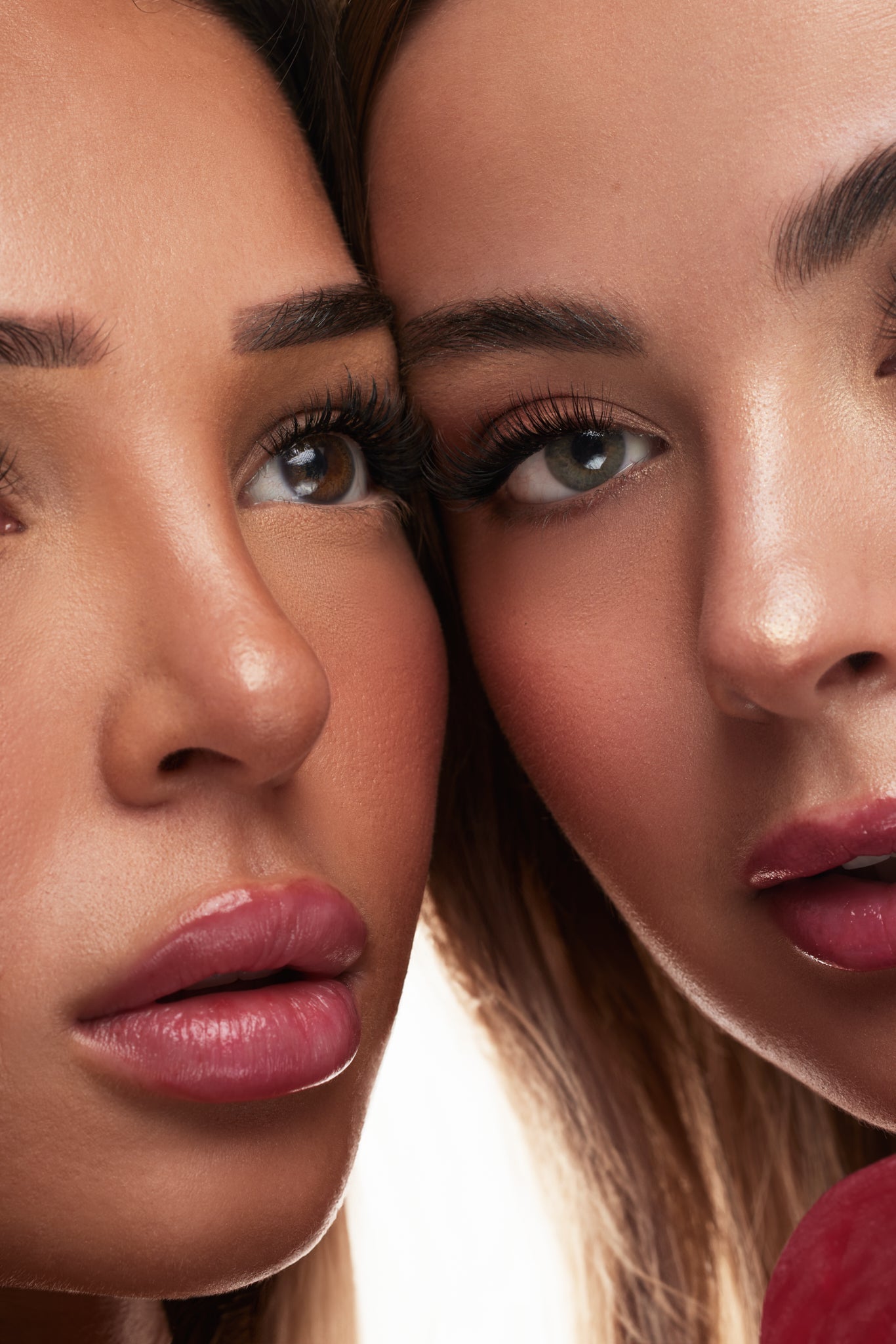 Close-up portret met Beloulash wimpers