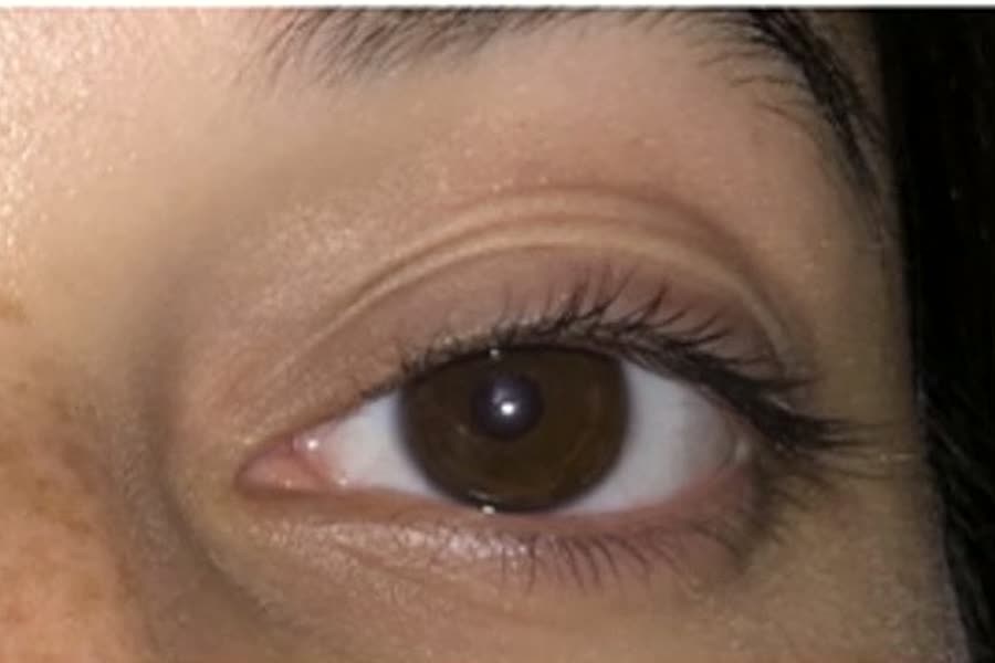 Wimpers voor Beloulash serum-kuur, week 0